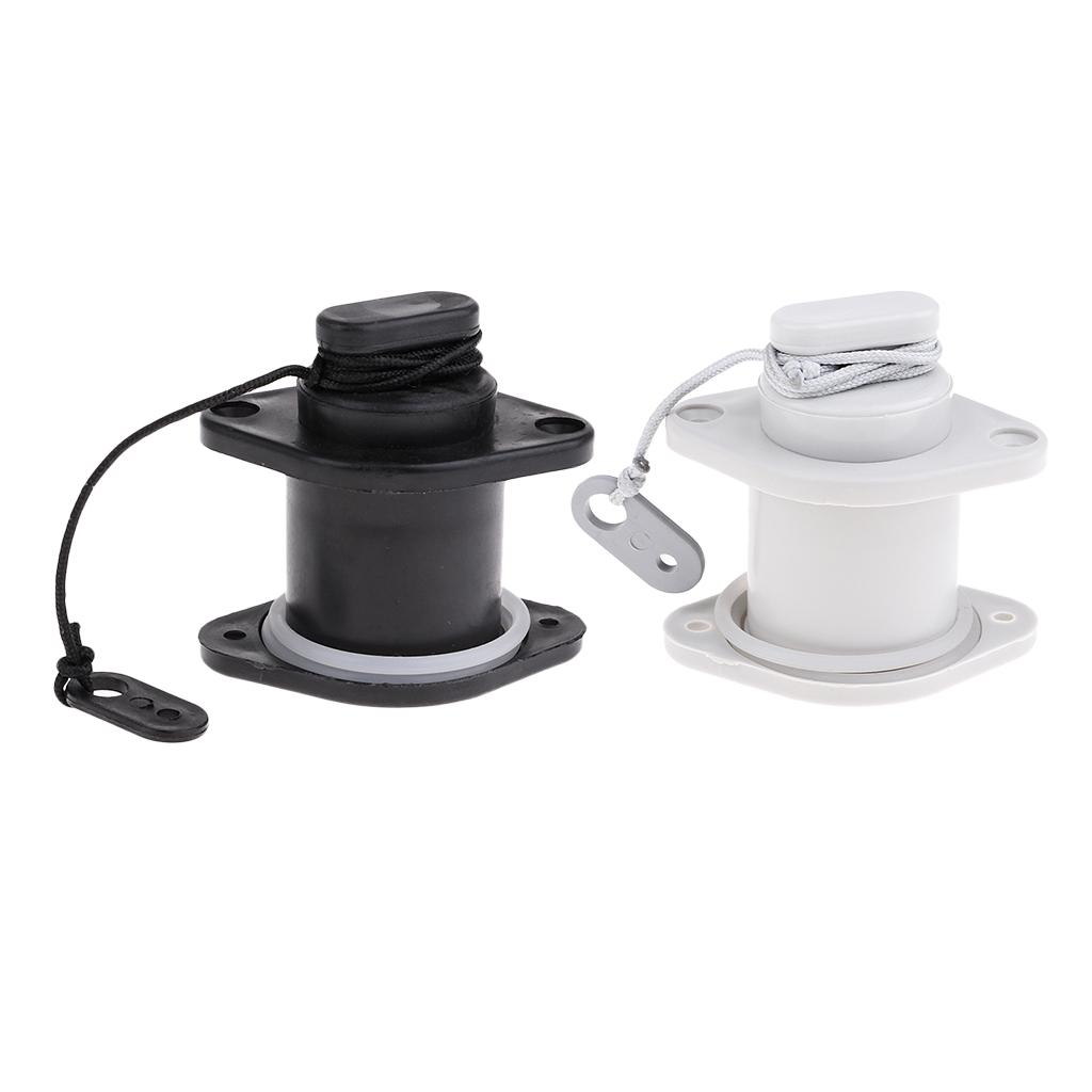 Fishing Boat Paddle - Lichtgewicht boot-scupper-ventiel met koord Marine PVC-stekker