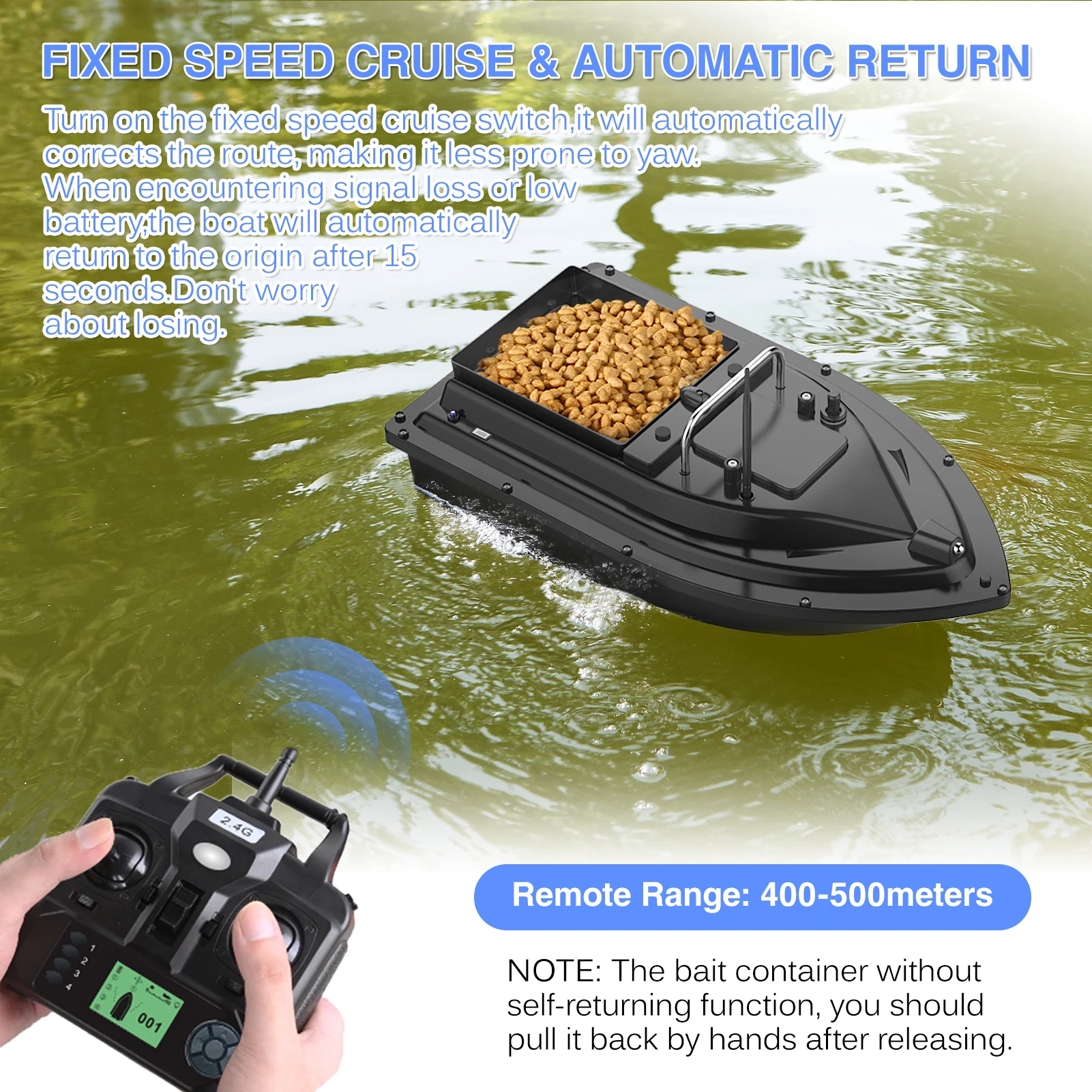 D16E GPS 12000mAh Visvoerboot  - Fishing Boat Gps recensie en prijs