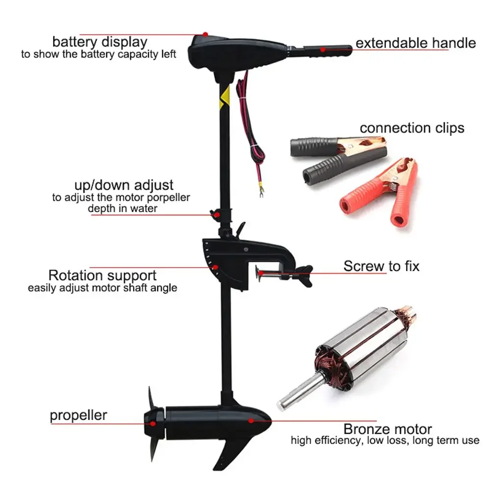 18/28/40/50/60 LBS 12V Elektri - Fishing Boat Trolling Motor recensie en prijs